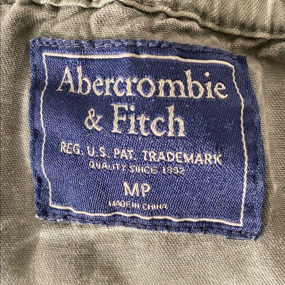 Abercrombie & Fitch Olive Green Jumpsuit Medium Belt Boho Preppy Casual Vacation - Picture 7 of 13